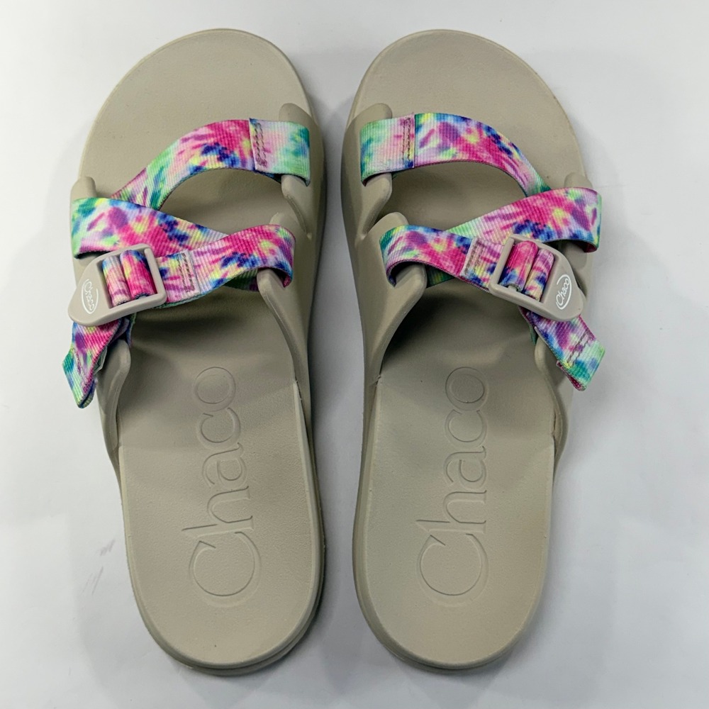 Chaco Chillos Slide Sandals Womens 10 Tie Dye Casual Hippie Boho Beach Summer - Picture 13 of 13